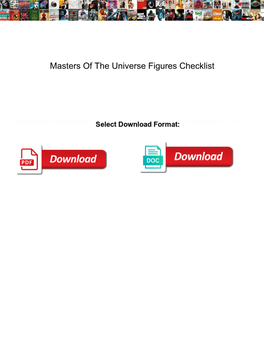Masters of the Universe Figures Checklist