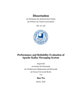 Dissertation Zur Erlangung Des Akademischen Grades Des Doktors Der Naturwissenschaften