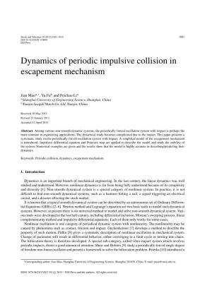 Dynamics of Periodic Impulsive Collision in Escapement Mechanism