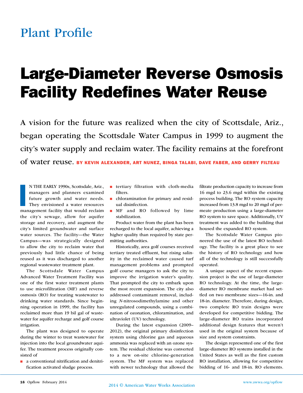 Large-Diameter Reverse Osmosis Facility Redefines Water Reuse