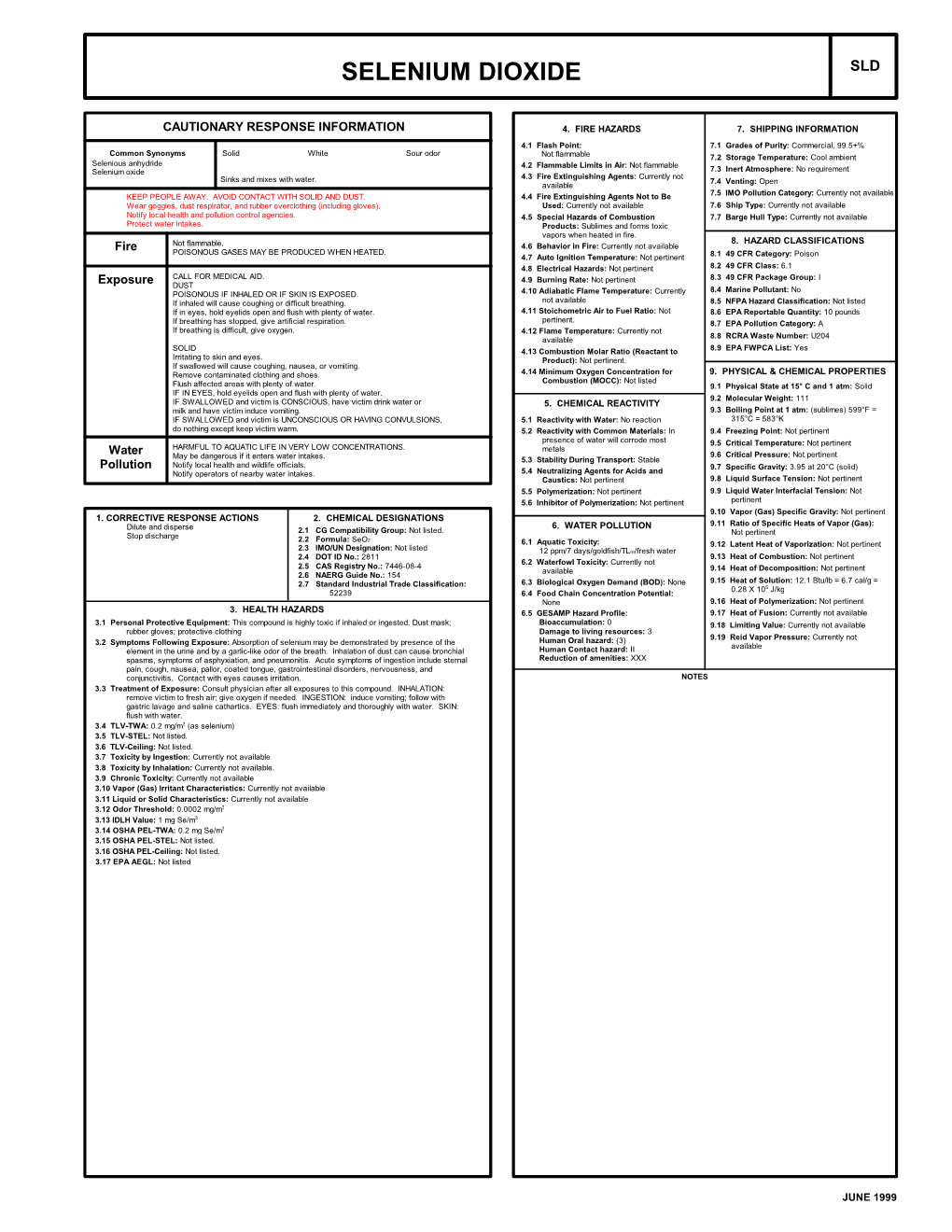 Selenium Dioxide Sld