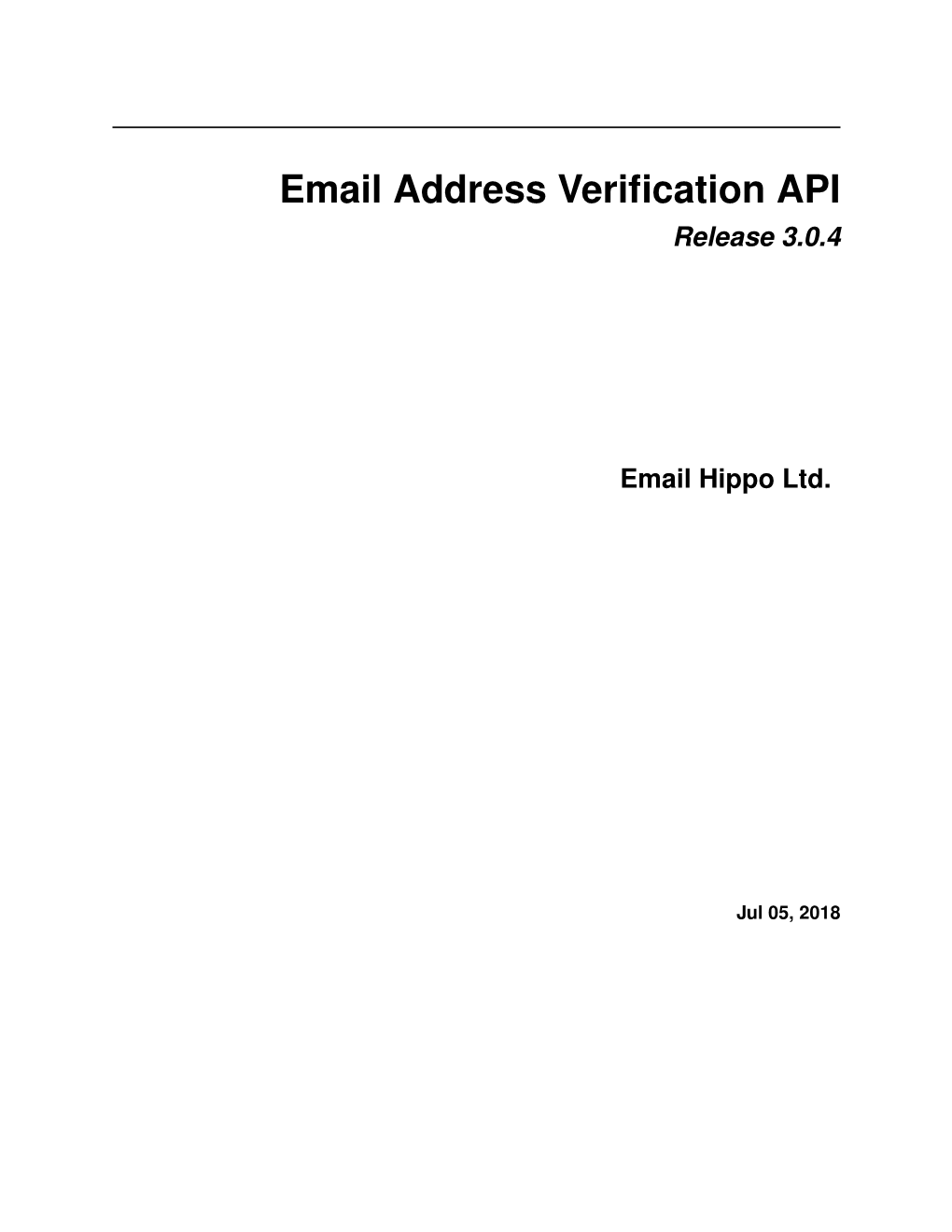 Email Address Verification