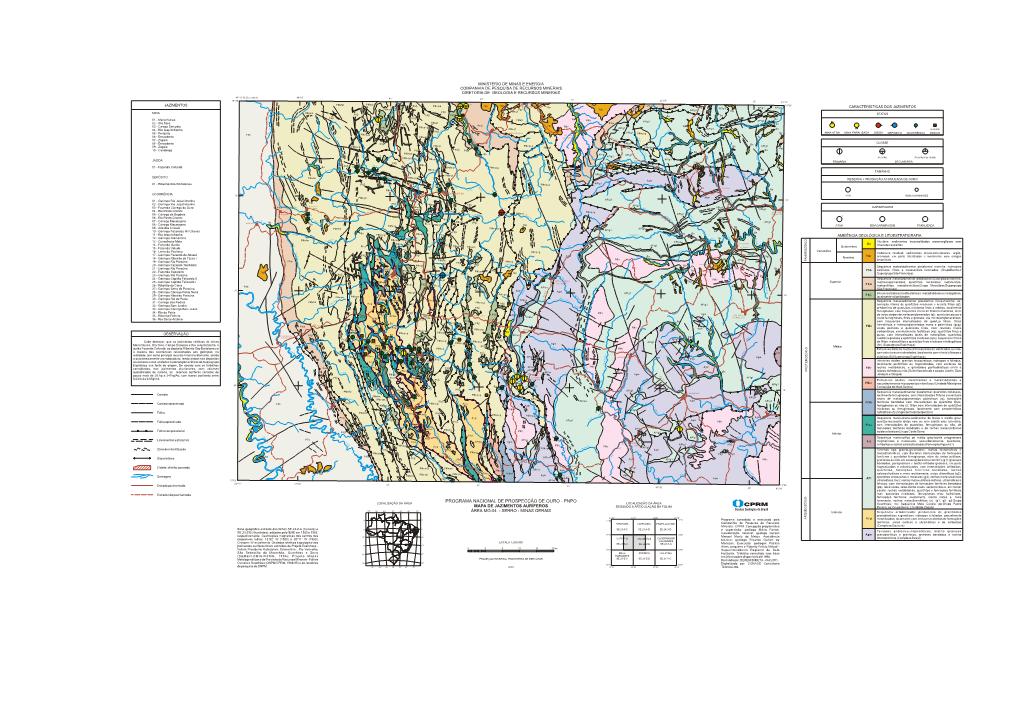 PROGRAMA NACIONAL DE PROSPECÇÃO DE OURO - PNPO I Raramente, Rochas Metaultramáficas (Z)