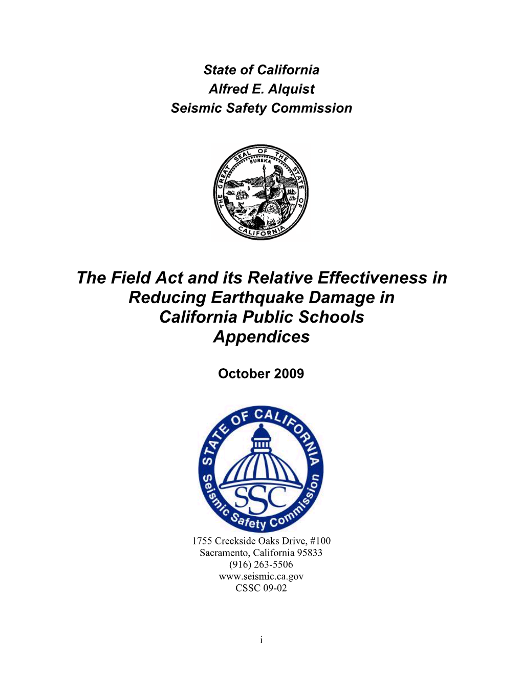 The Field Act and Its Effectiveness in Reducing Earthquake Damage