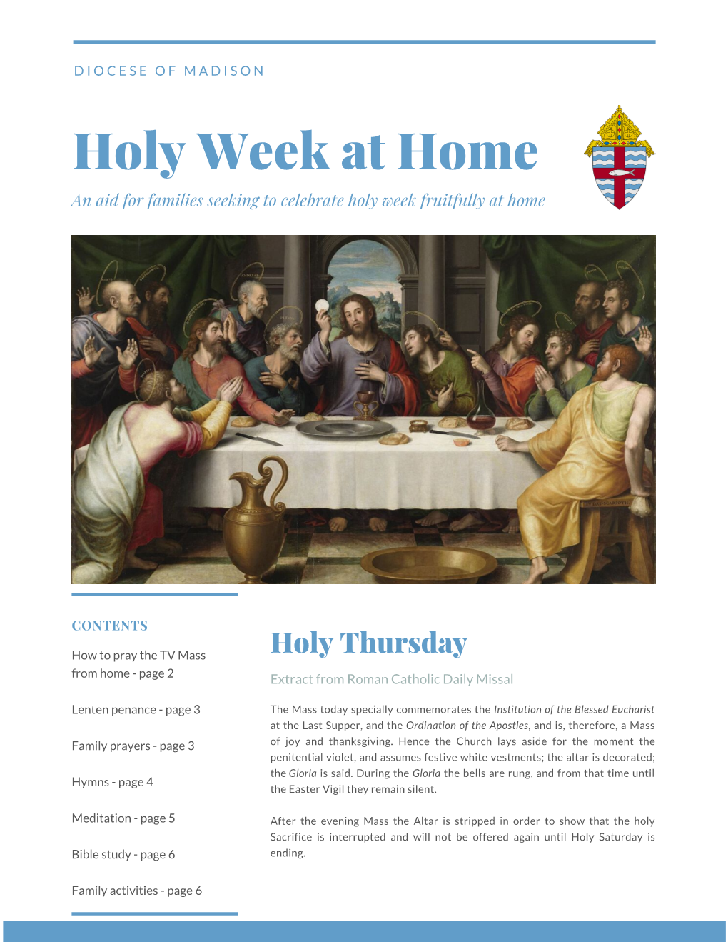 Holy Thursday from Home - Page 2 Extract from Roman Catholic Daily Missal