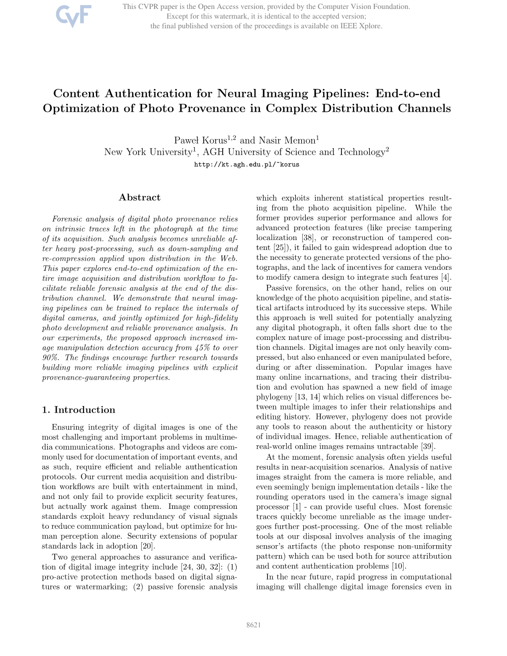 Content Authentication for Neural Imaging Pipelines: End-To-End Optimization of Photo Provenance in Complex Distribution Channels