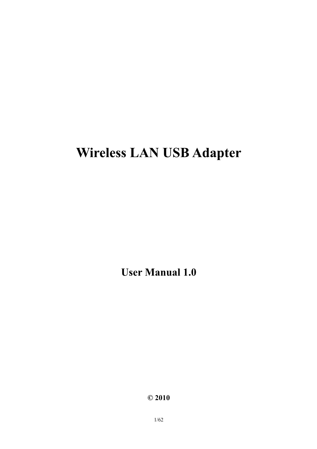 Wireless LAN USB Adapter