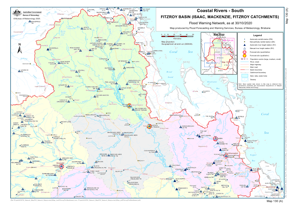 FITZROY BASIN (ISAAC, MACKENZIE, FITZROY CATCHMENTS) #!! © Bureau of Meteorology 2020