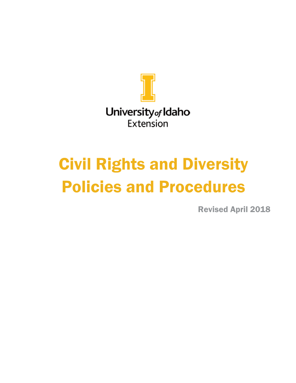 Civil Rights and Diversity Policies and Procedures