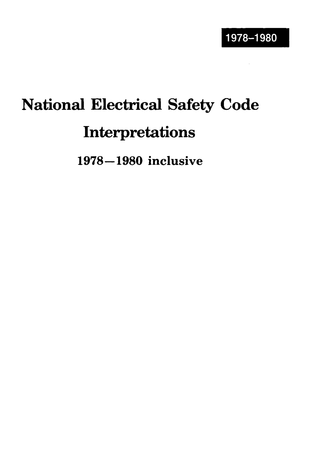 National Electrical Safety Code Interpretations