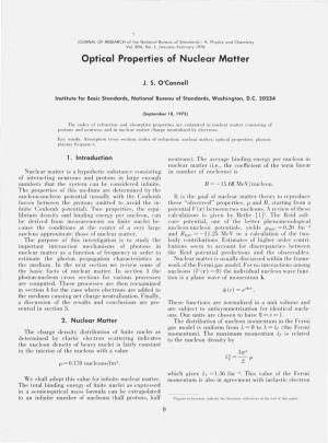 Optical Properties of Nuclear Matter