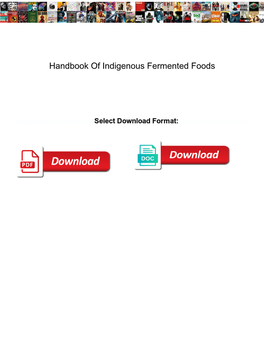 Handbook of Indigenous Fermented Foods