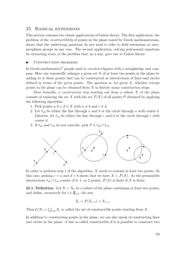 25 Radical Extensions This Section Contains Two Classic Applications of Galois Theory