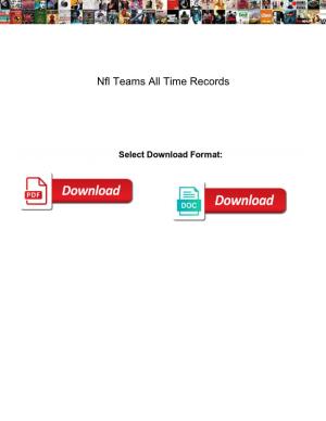 Nfl Teams All Time Records