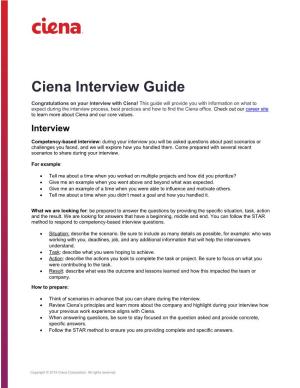 Ciena Interview Guide
