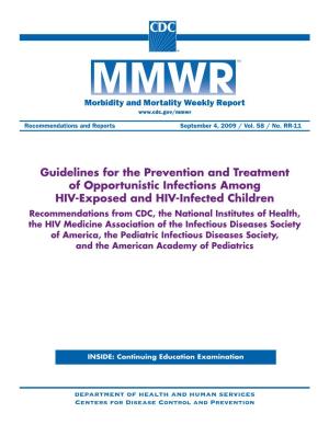 Guidelines for the Prevention and Treatment of Opportunistic
