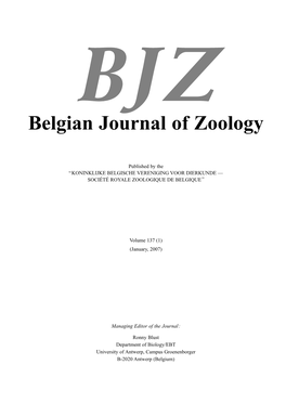 Belgian Journal of Zoology