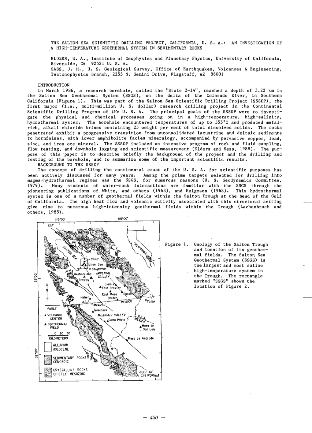 The Salton Sea Scientific Drilling Project, California, U