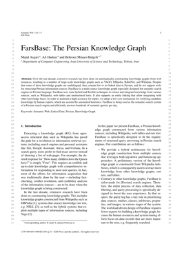 Farsbase: the Persian Knowledge Graph