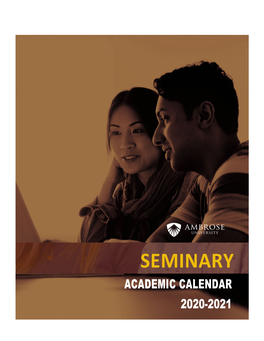 Seminary Academic Calendar 2020-2021