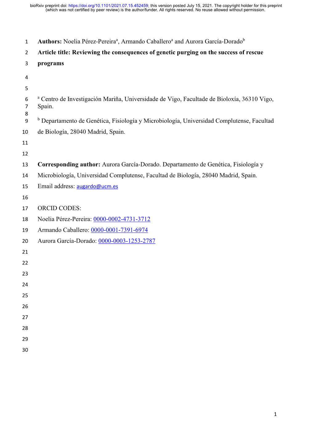 Reviewing the Consequences of Genetic Purging on the Success of Rescue 3 Programs