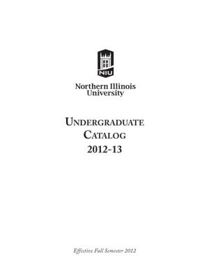 Undergraduate Catalog 2012-13