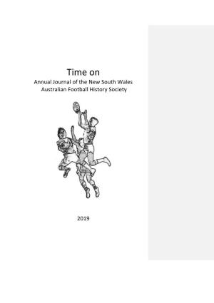 Time on Annual Journal of the New South Wales Australian Football History Society