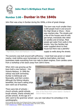 Number 3.08 – Dunbar in the 1840S