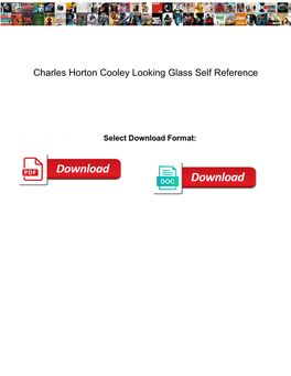 Charles Horton Cooley Looking Glass Self Reference