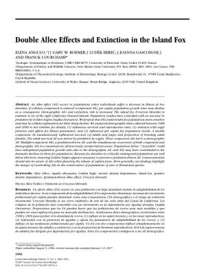 Double Allee Effects and Extinction in the Island Fox
