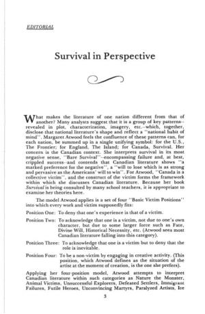 Survival in Perspective