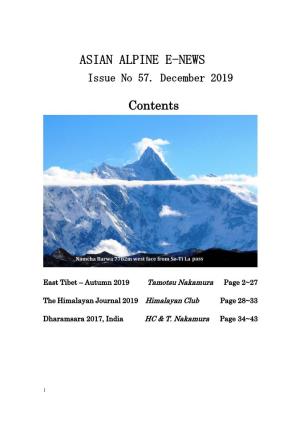 Asian Alpine E-News Issue No.57