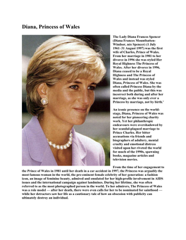 Diana, Princess of Wales