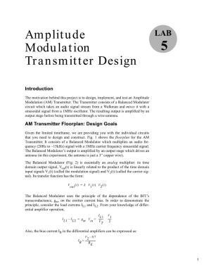 Amplitude Modulation Transmitter Design