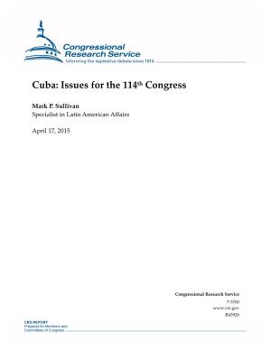 Issues for the 114Th Congress