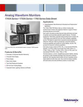 Analog Waveform Monitors
