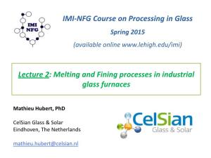 Melting and Fining Processes in Industrial Glass Furnaces IMI-NFG
