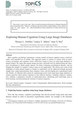 Exploring Human Cognition Using Large Image Databases