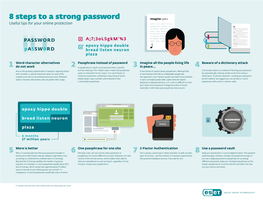 8 Steps to a Strong Password, Infographic