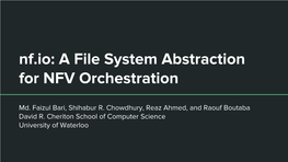 Nf.Io: a File System Abstraction for NFV Orchestration