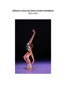 Belhaven University Dance Student Handbook 2021-2022