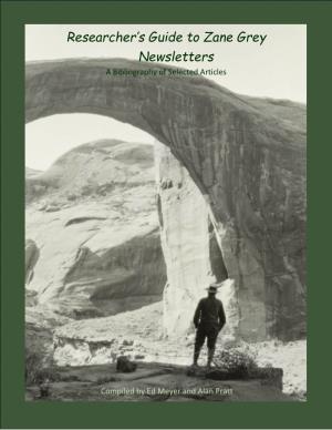 Researcher's Guide to Zane Grey Newsletters