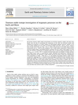 93. Titanium Stable Isotope Investigation of Magmatic