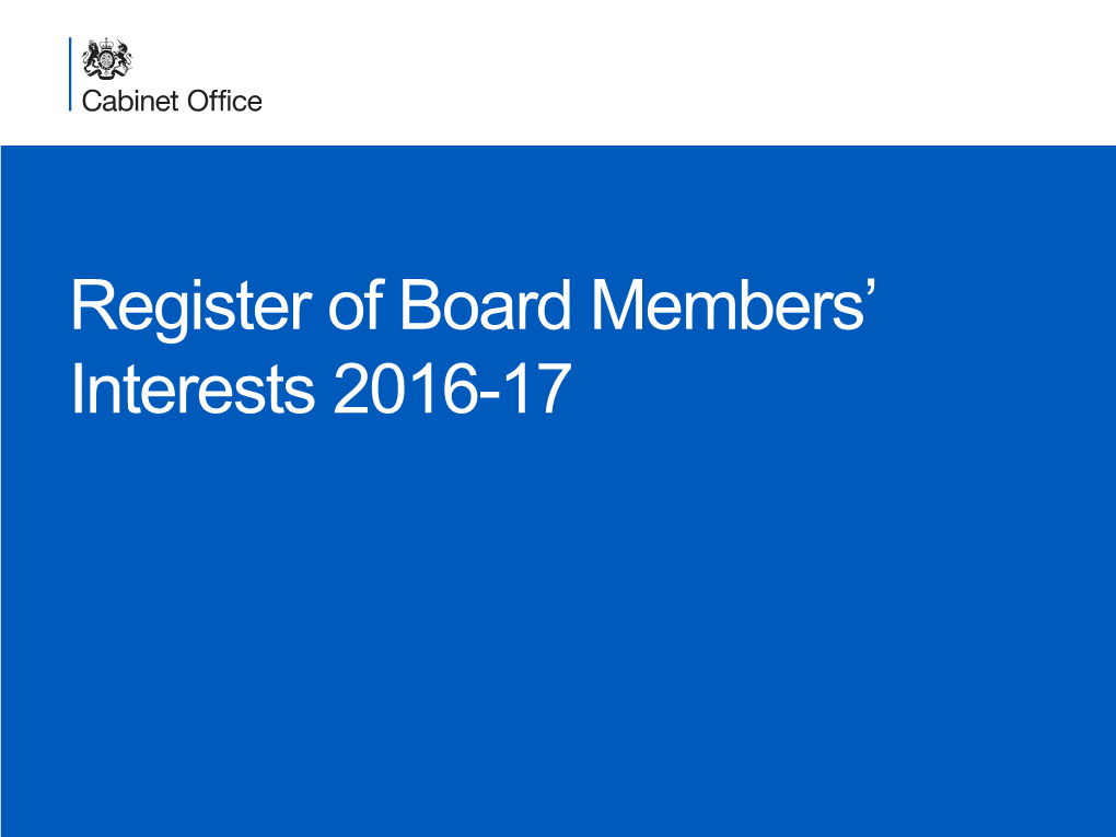 Register of Board Members' Interests 2016-17