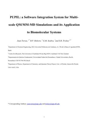 Scale QM/MM-MD Simulations and Its Application to Biomolecular Systems