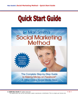 Social Marketing Method – Quick Start Guide