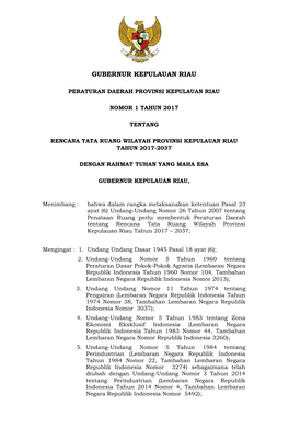 Peraturan Daerah Provinsi Kepulauan Riau