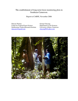 The Establishment of Long-Term Forest Monitoring Plots in Southeast Cameroon