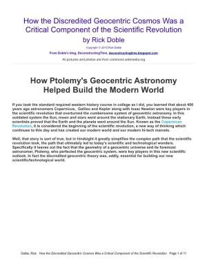How Ptolemy's Geocentric Astronomy Helped Build the Modern World