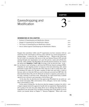 Eavesdropping and Modification
